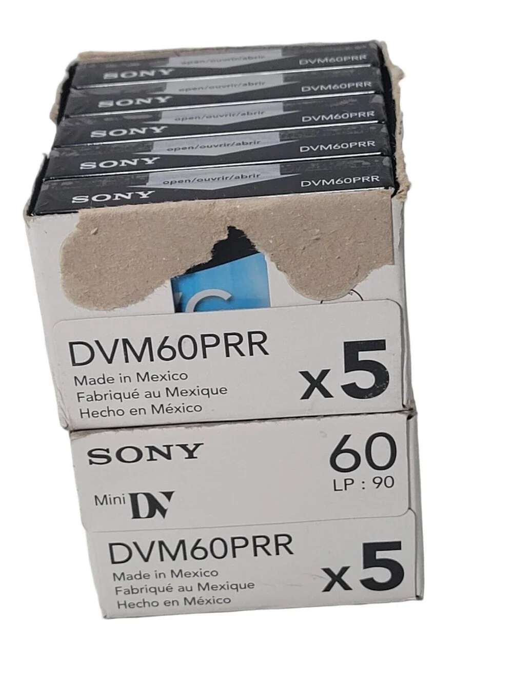 Lot Of 2 - Sony DVM60PRR Camera Tape 60 min 5x Per Box 10 Total - Brand New